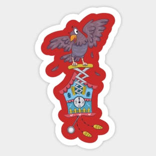 Bird Clock ! Sticker